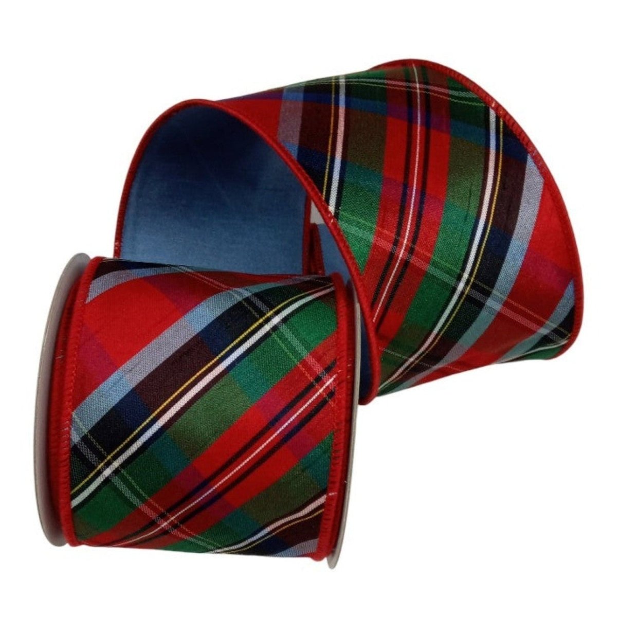 Shop For 4in Woven Plaid Ribbon: Multi (10 Yards)