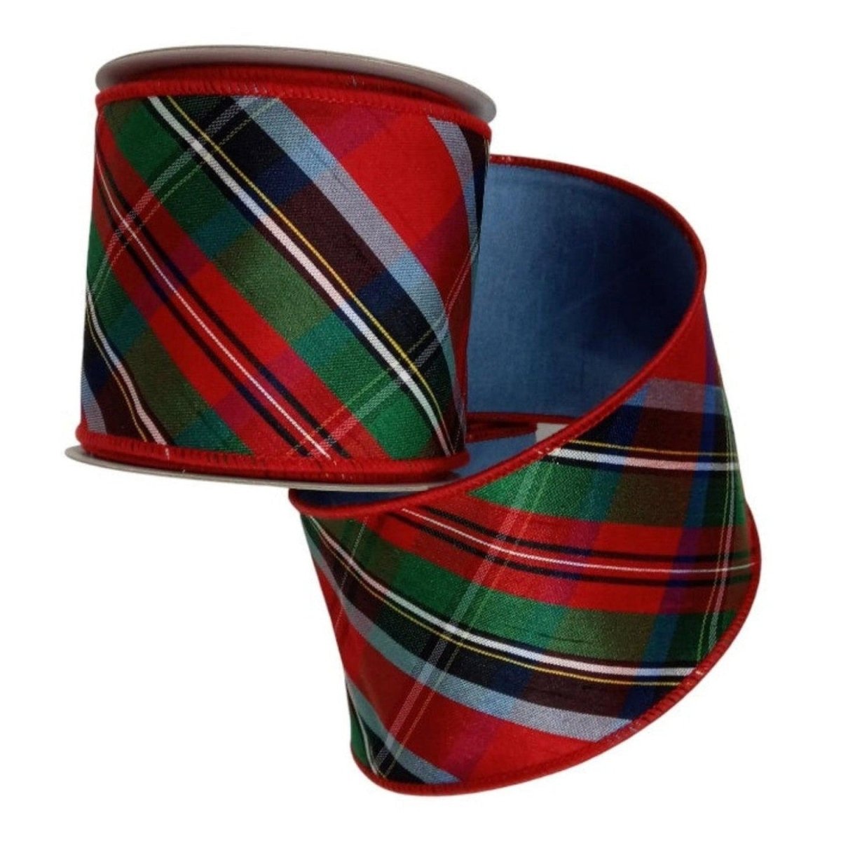 Shop For 4in Woven Plaid Ribbon: Multi (10 Yards)
