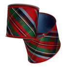 Shop For 4in Woven Plaid Ribbon: Multi (10 Yards)