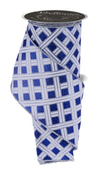 Shop For 4in Woven Stripes Ribbon: Royal Blue (10 Yards)