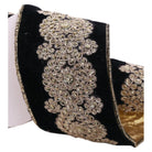 Shop For 4inch Light Gold Embroidery Ribbon: Black (5 Yards)