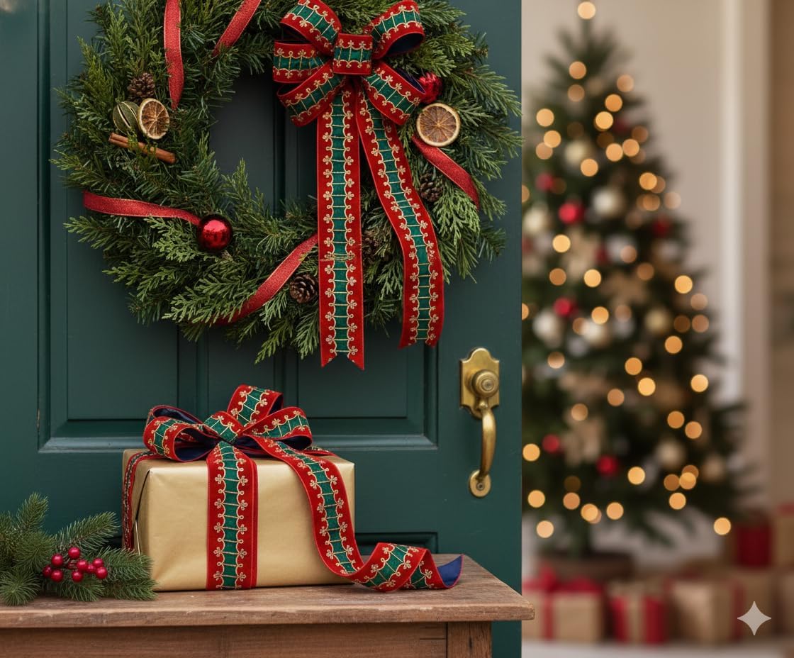Shop For 4inch Velvet Embroidered Nutcracker Coat Ribbon (5 Yards)
