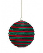 Shop For 4inch Velvet Jewel Braided Ornament Ball: Green