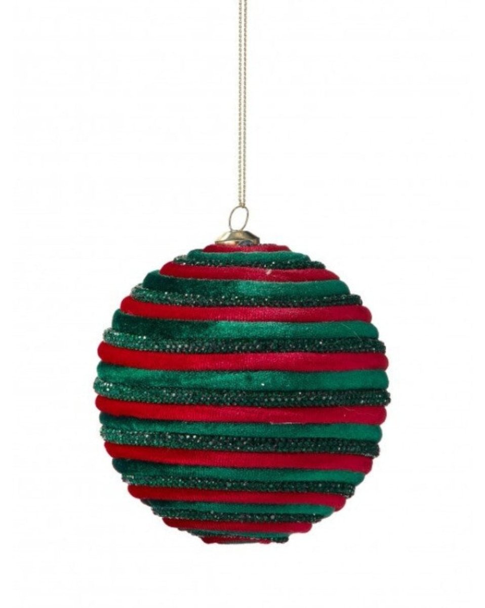 Shop For 4inch Velvet Jewel Braided Ornament Ball: Green