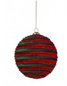 Shop For 4inch Velvet Jewel Braided Ornament Ball: Red