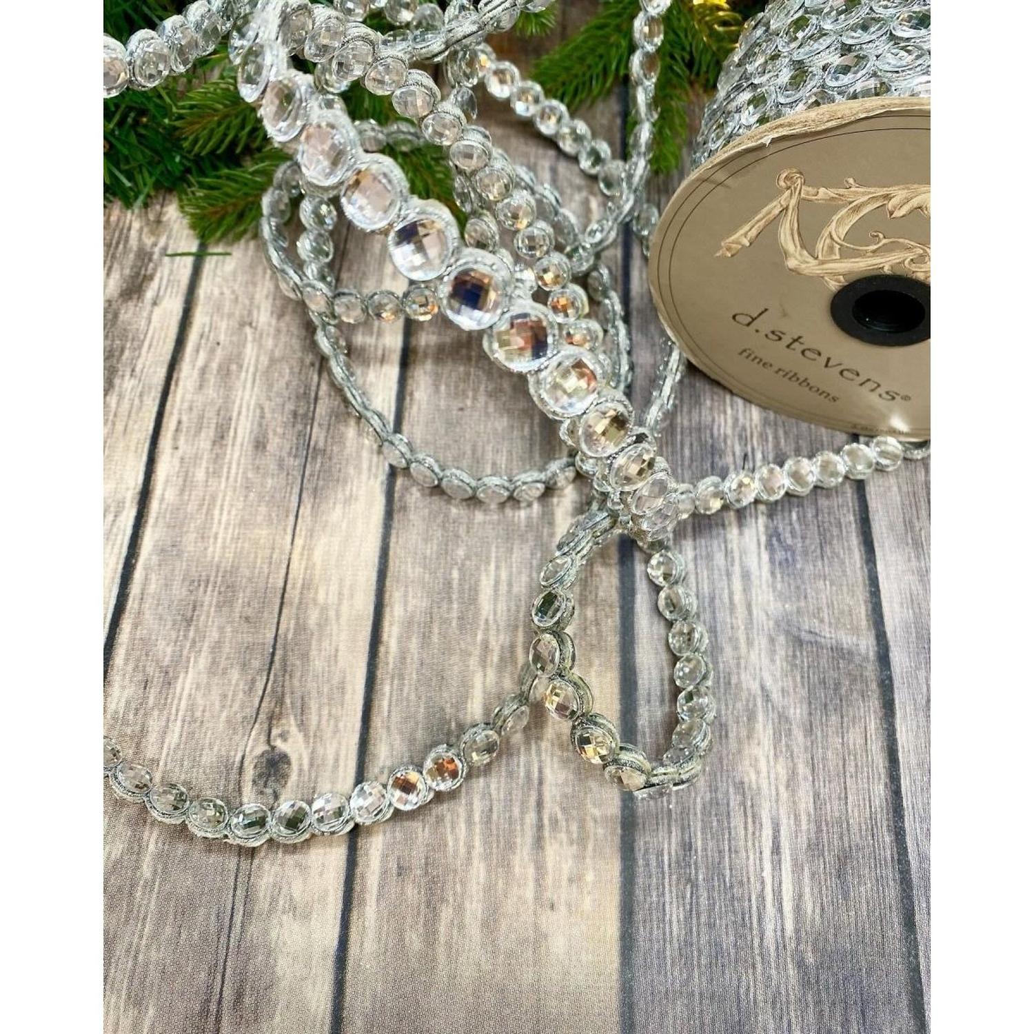 Shop For .5" Crown Jewel Garland Ribbon: Crystal (10 Yards) at Michelle's aDOORable Creations