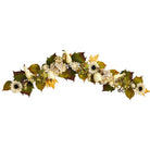 Shop For 5’ Fall Sunflower, Hydrangea and White Pumpkin Garland