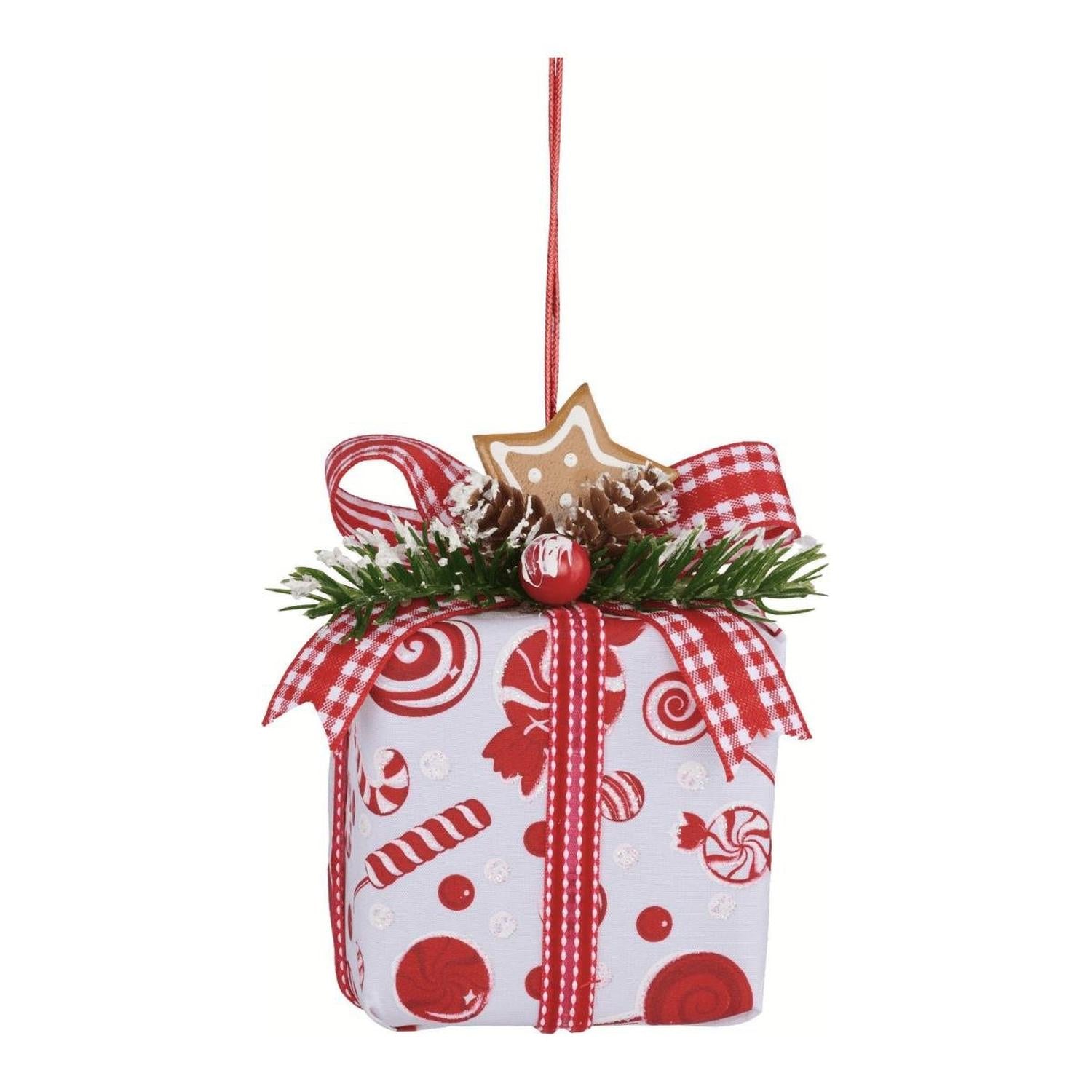 5" Gingerbread Gift Box Ornament
