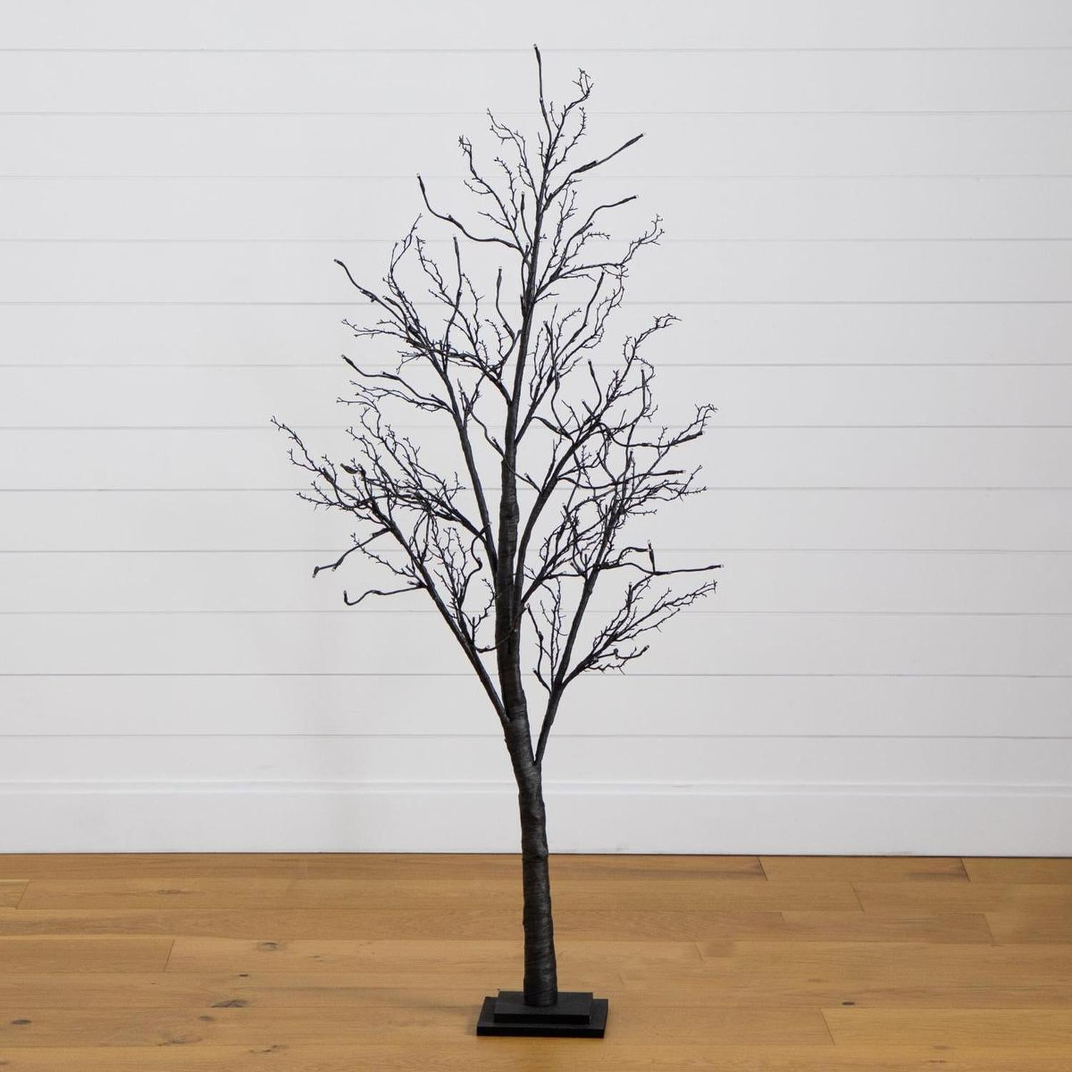 5’ LED Halloween Deluxe Black Twig Artificial Tree