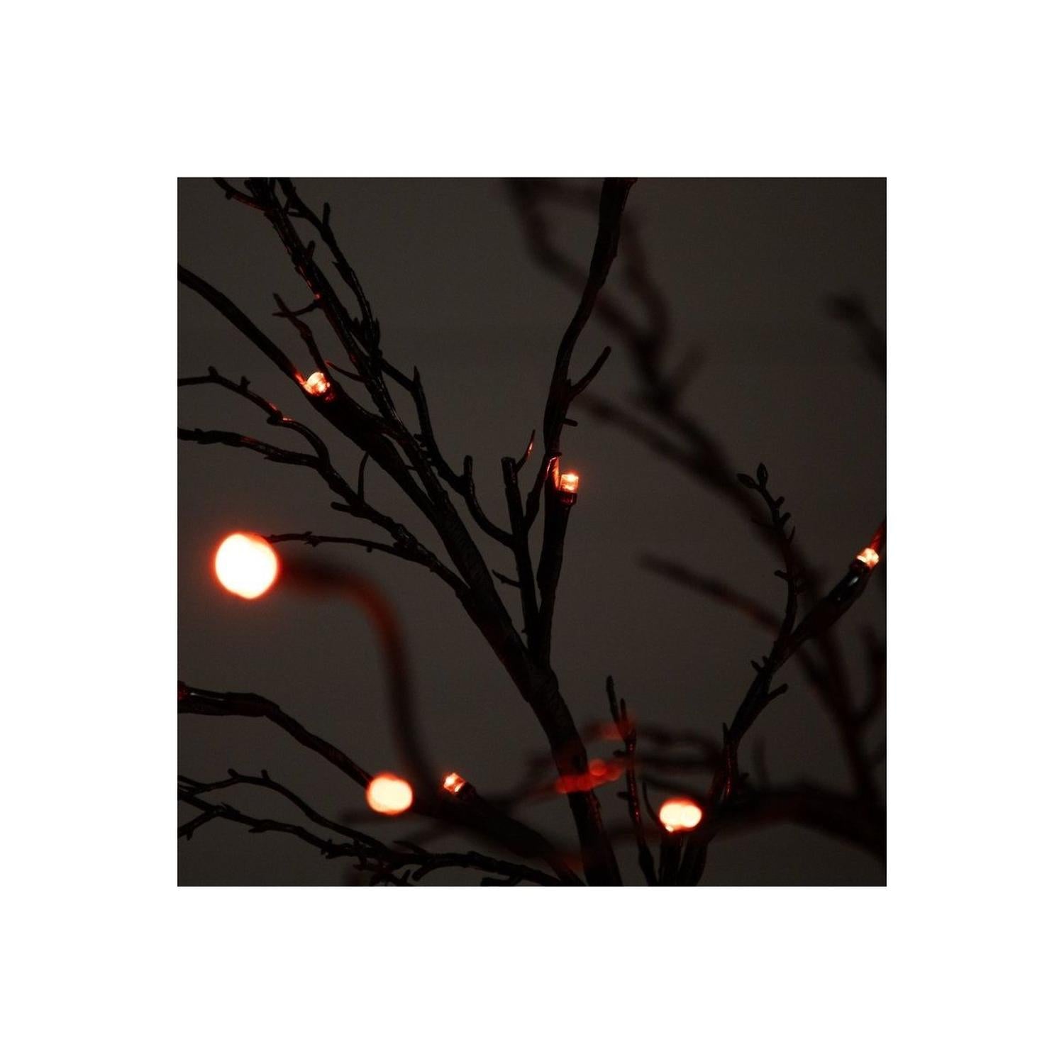 5’ LED Halloween Deluxe Black Twig Artificial Tree