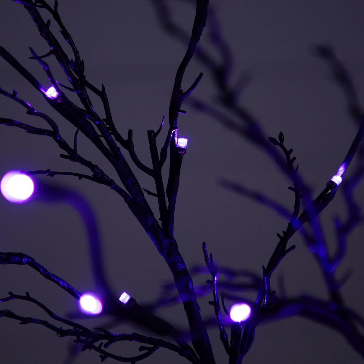 Shop For 5’ LED Halloween Deluxe Black Twig Artificial Tree