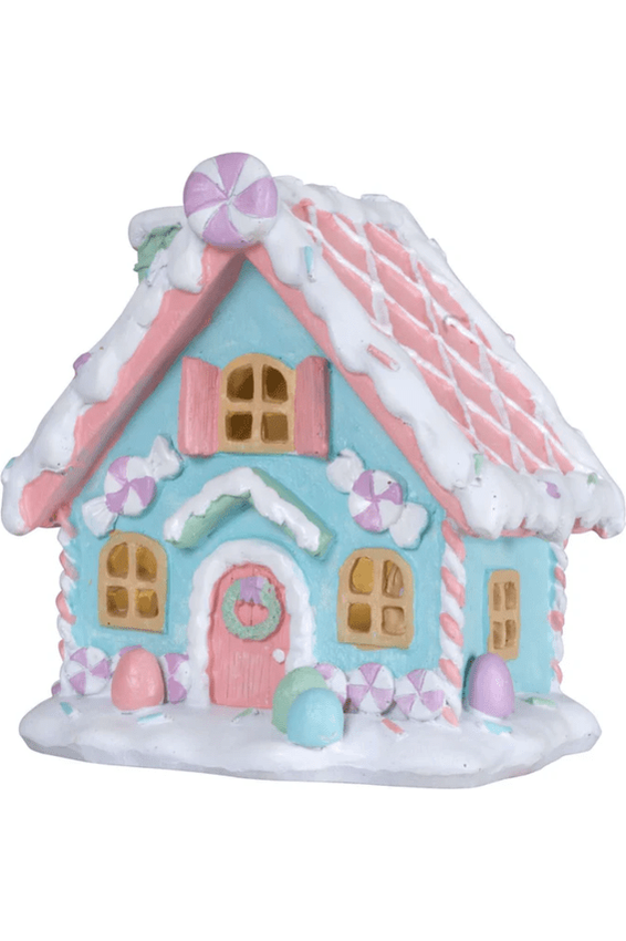 Shop For 5" LED Pastel Gingerbread House: Pink/Blue