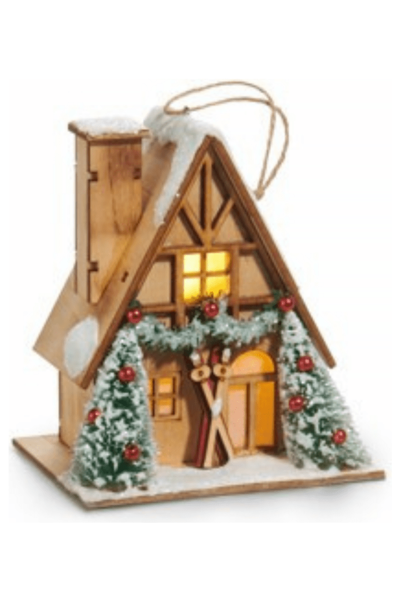 Shop For 5" Lighted Lodge House Ornaments