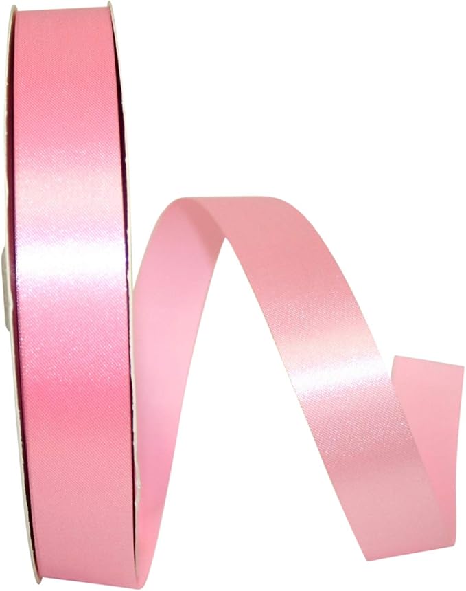 Shop For 5 Lustre Satin Ribbon Non Wired: Pink (100 Yards)