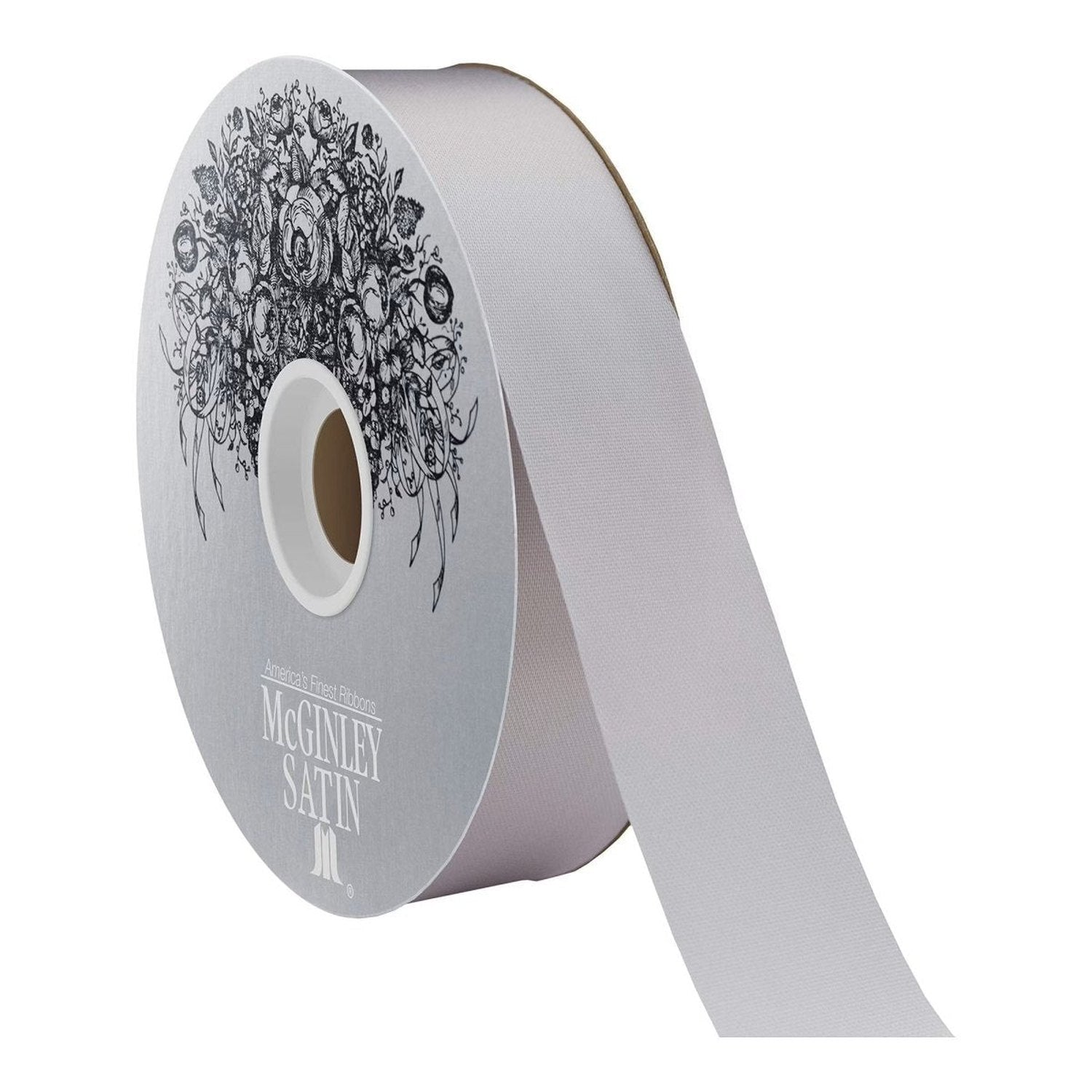 Shop For 5 McGinley Satin Acetate Ribbon Non Wired: Silver Grey (100 Yards)