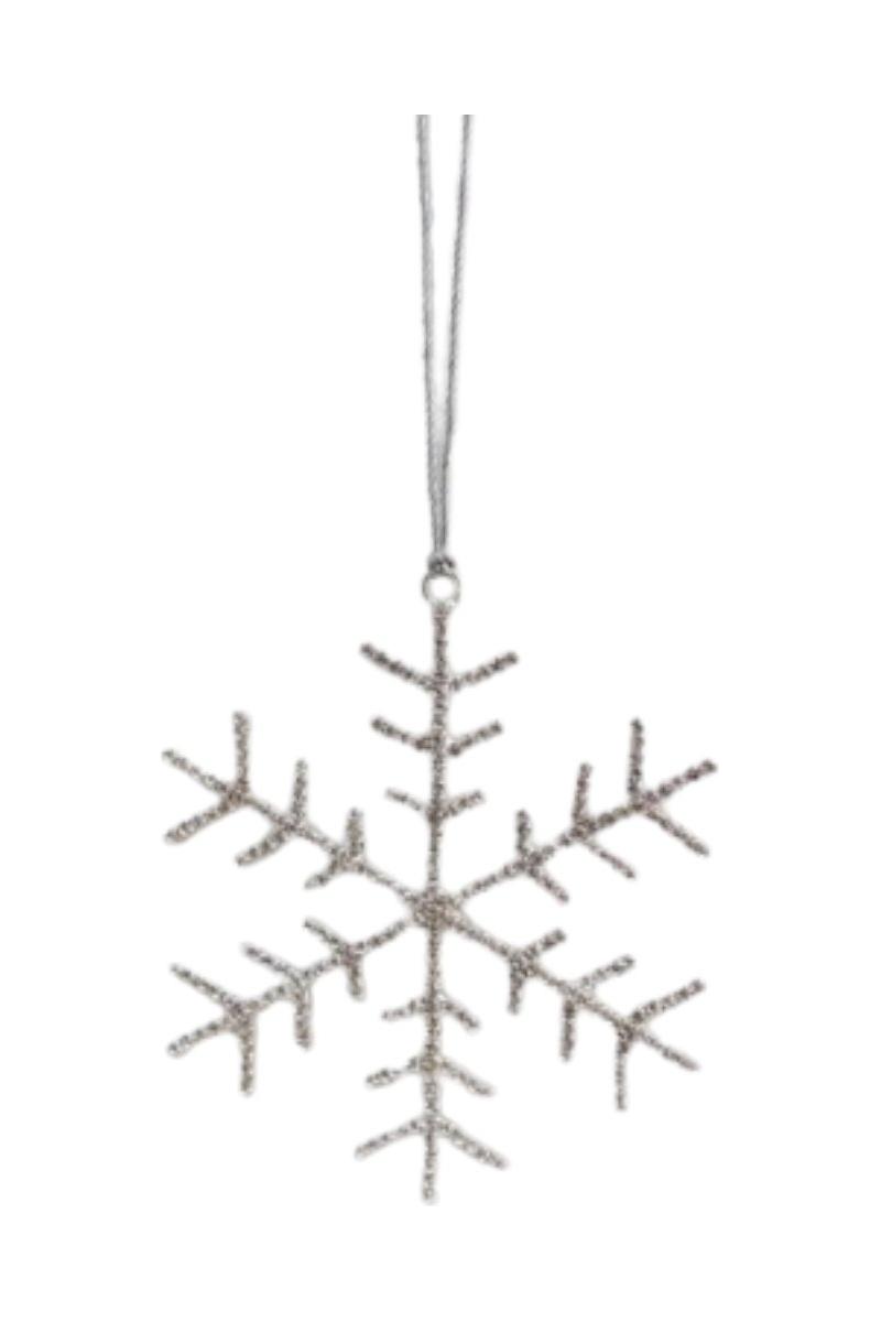 Shop For 5" Petite Jewel Snowflake Ornament: Silver