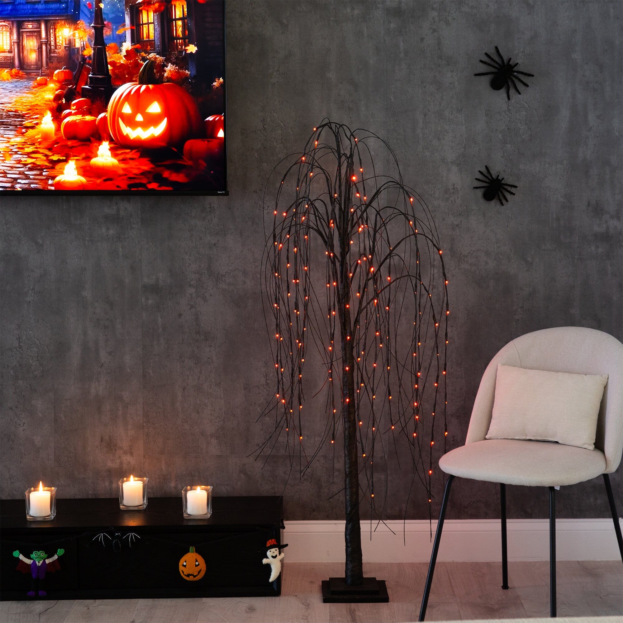 Shop For 5’ Pre - Lit Halloween Black Willow Artificial Fall Tree
