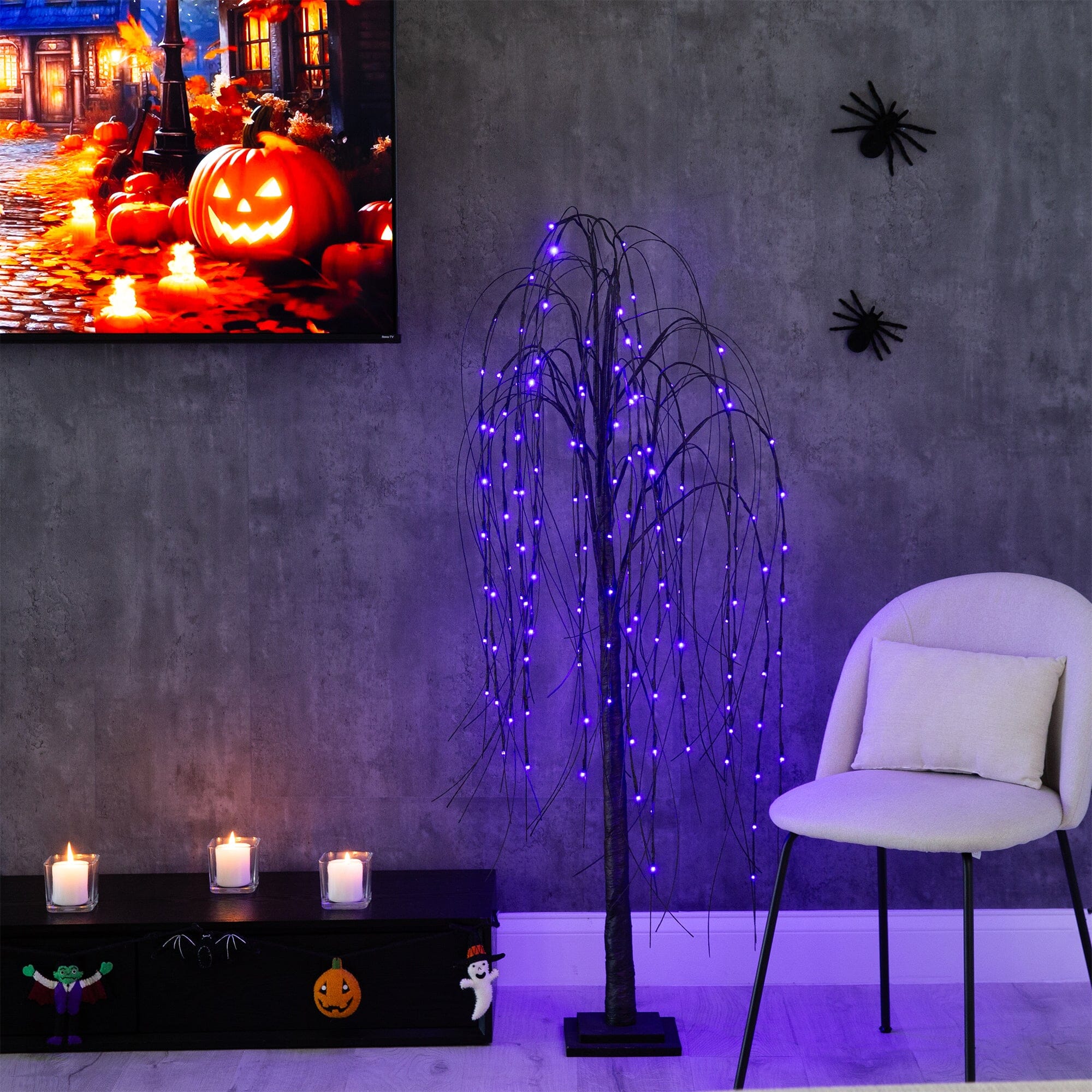 Shop For 5’ Pre - Lit Halloween Black Willow Artificial Fall Tree