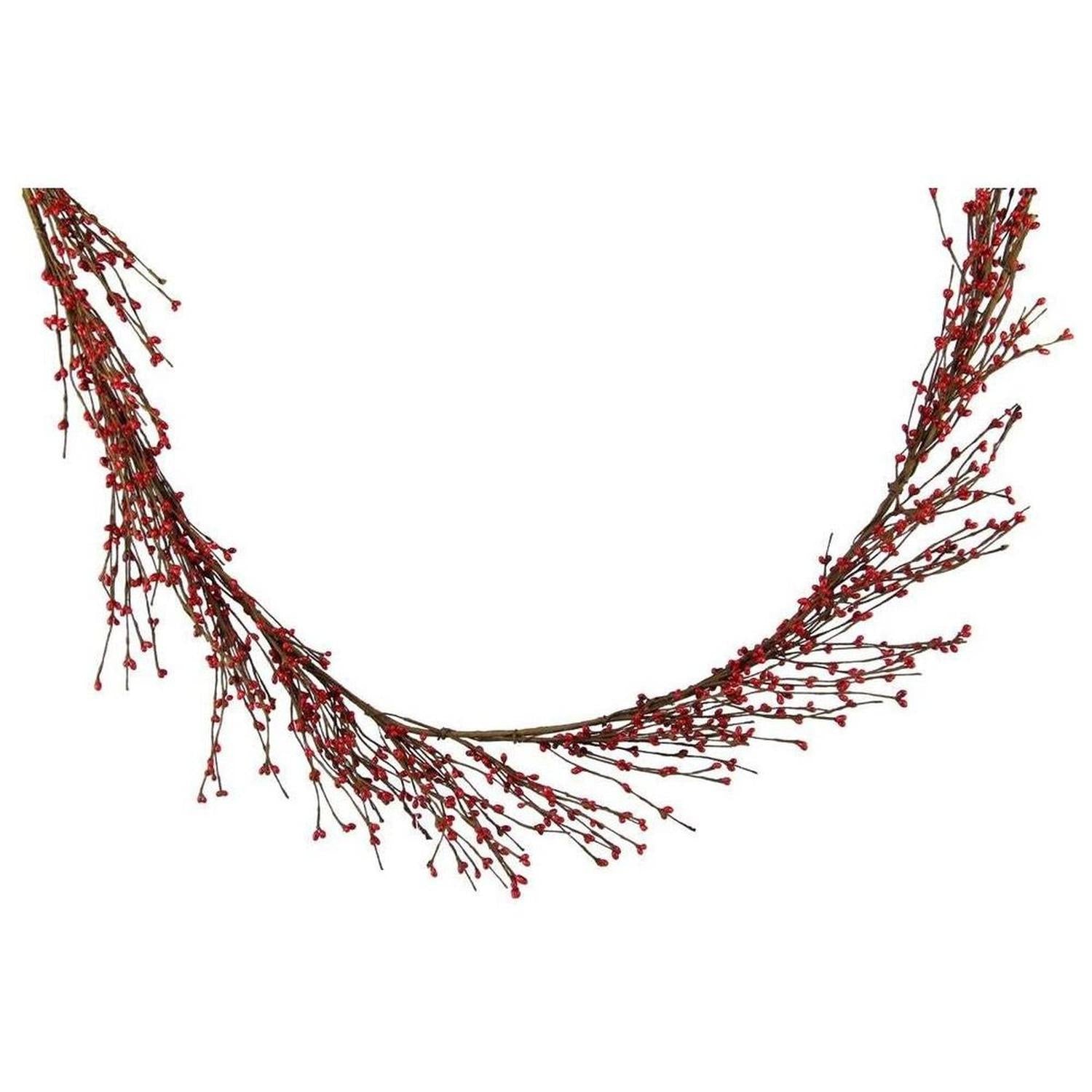 Shop For 5' Red Pip Berry Wired Garland