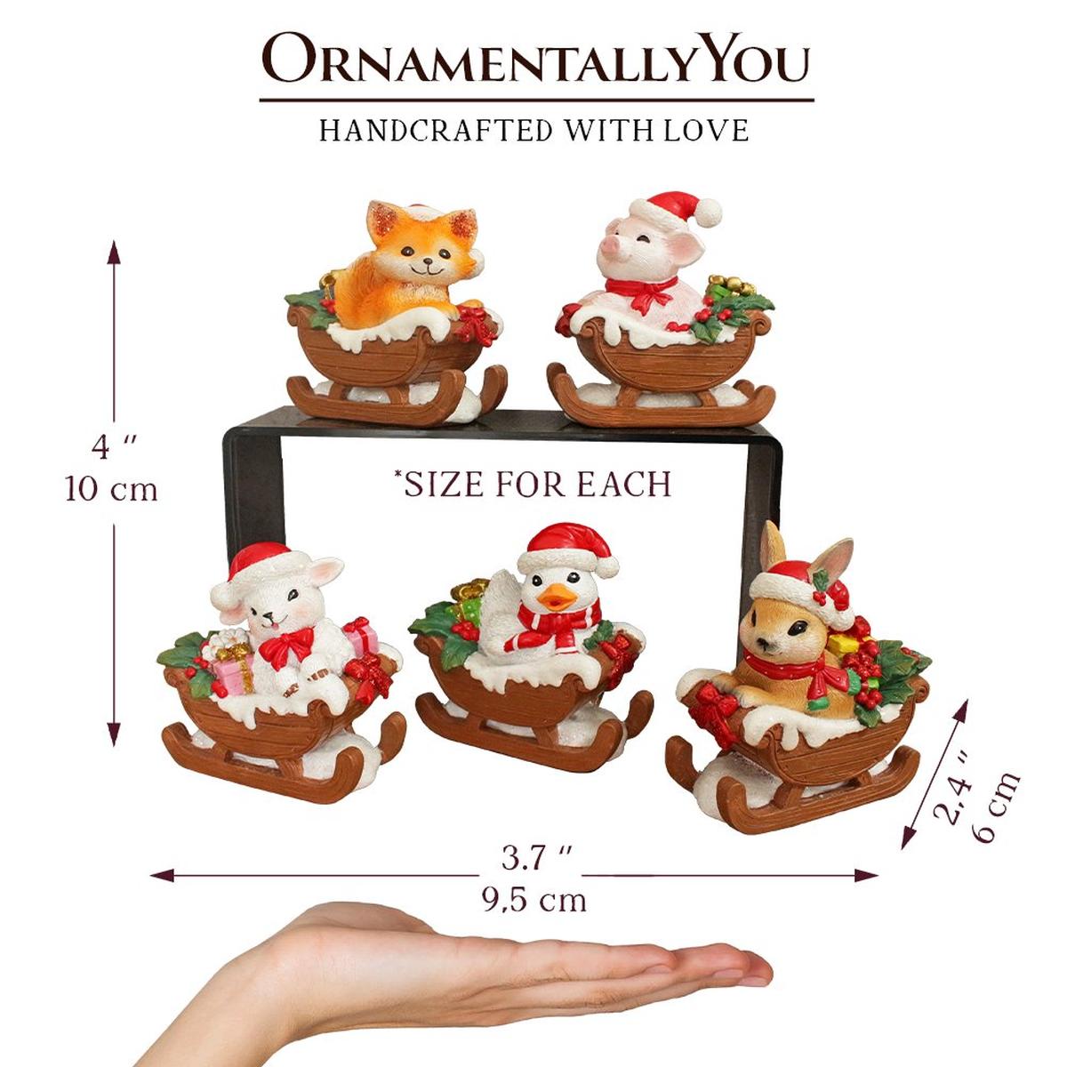 Shop For 5" Tabletop Holiday Animal Decor Figurines (Set of 5)