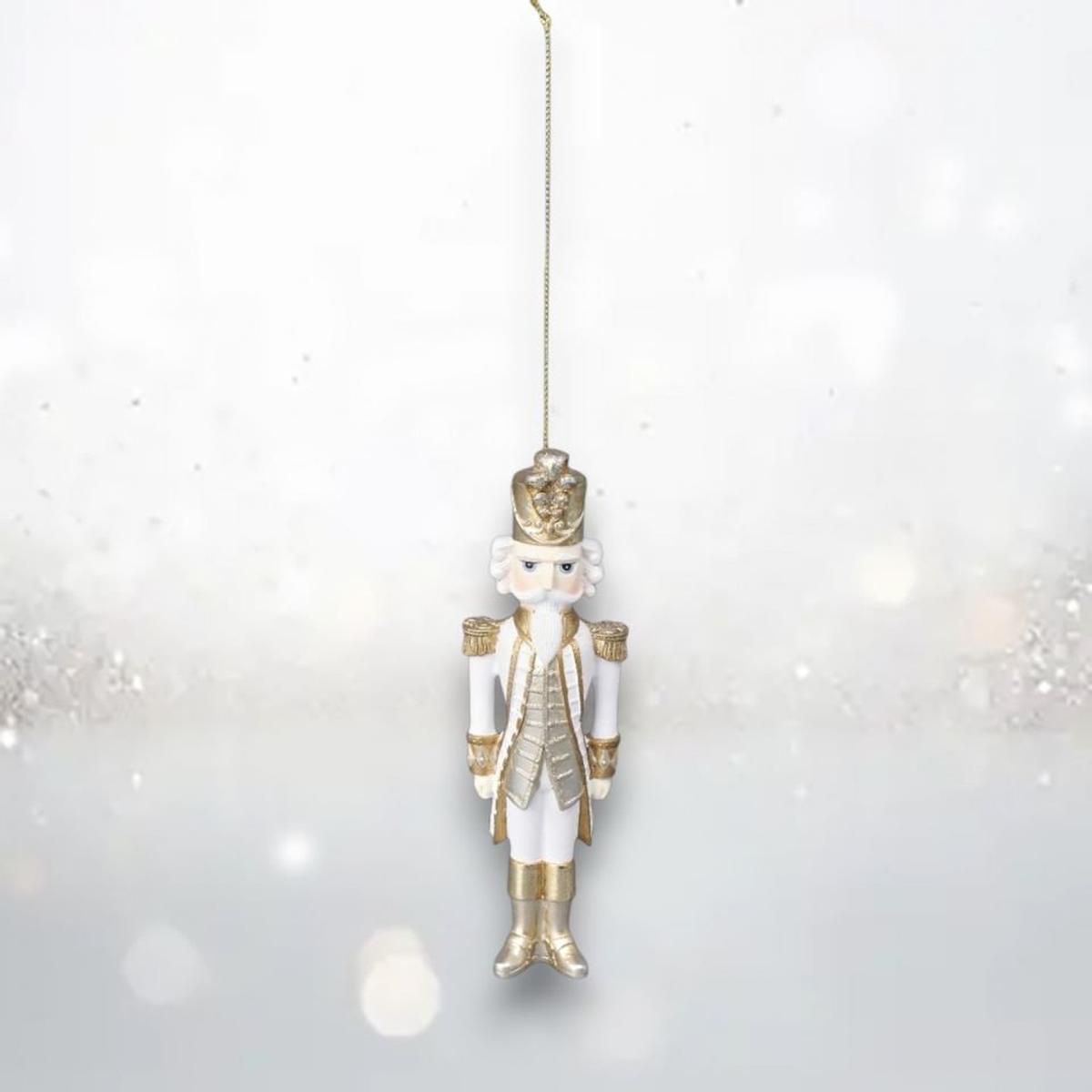Shop For 5" White and Gold Nutcracker Ornament