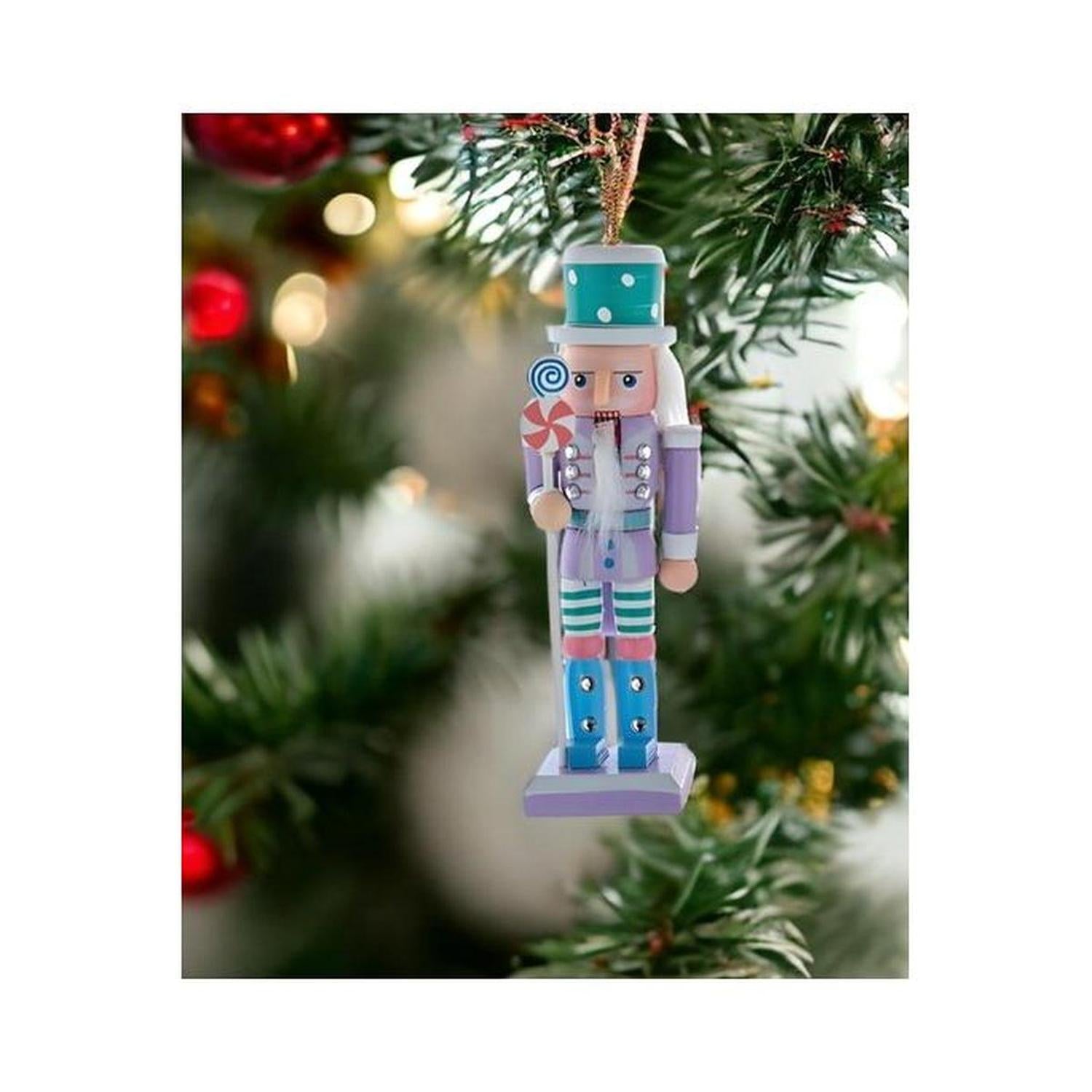 5" Wooden Pastel Nutcracker Ornaments
