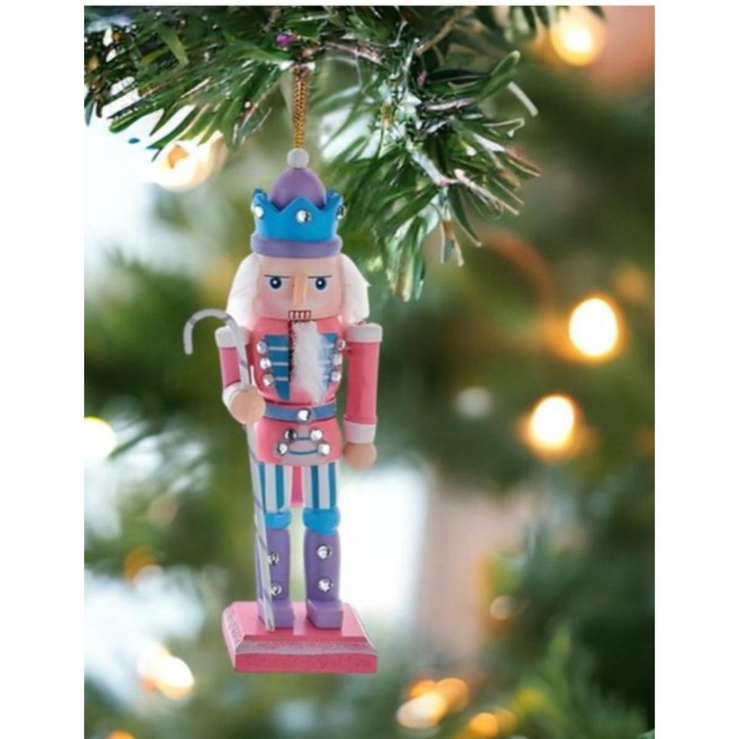 5" Wooden Pastel Nutcracker Ornaments