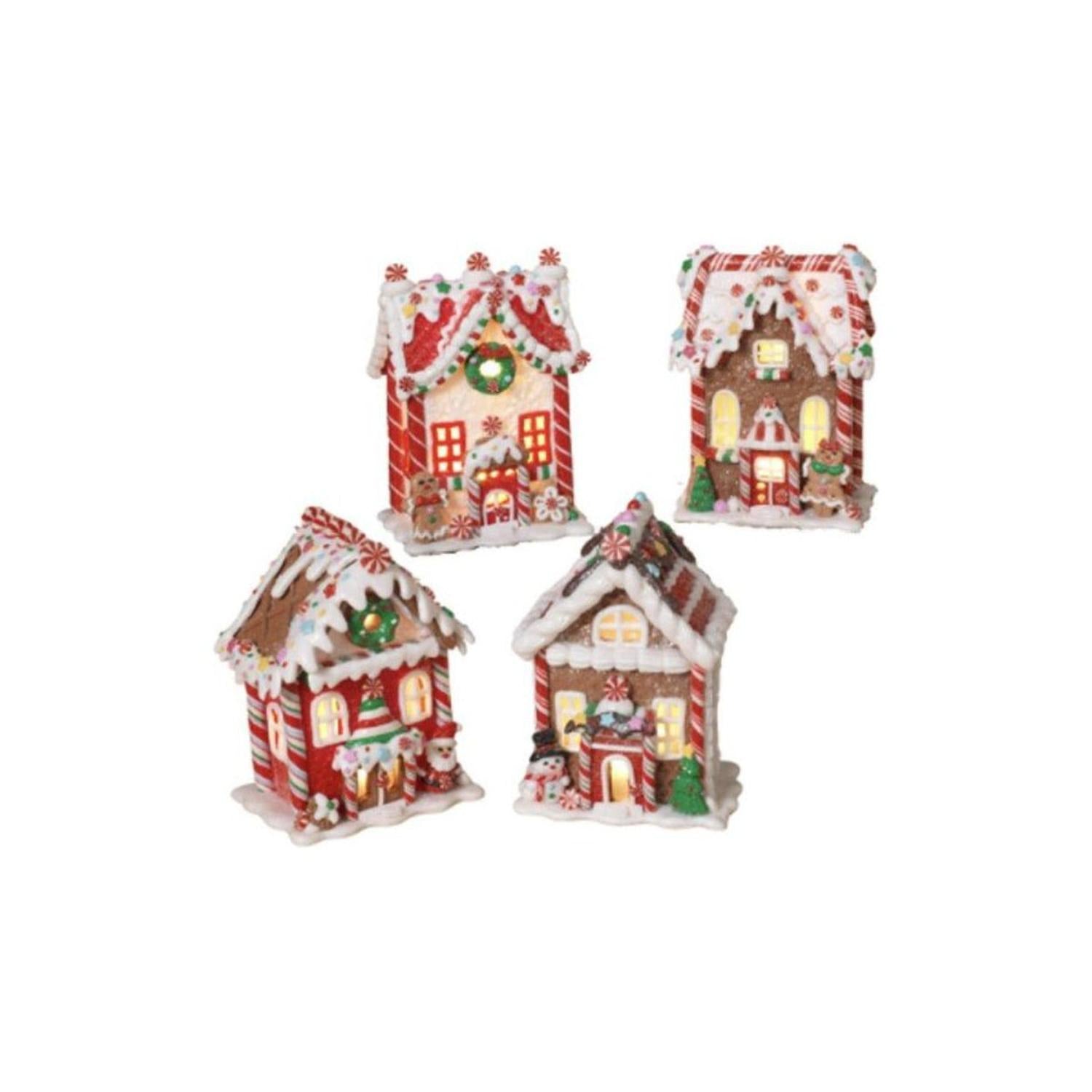 5.5" Battery Operated Claydough Gingerbread House