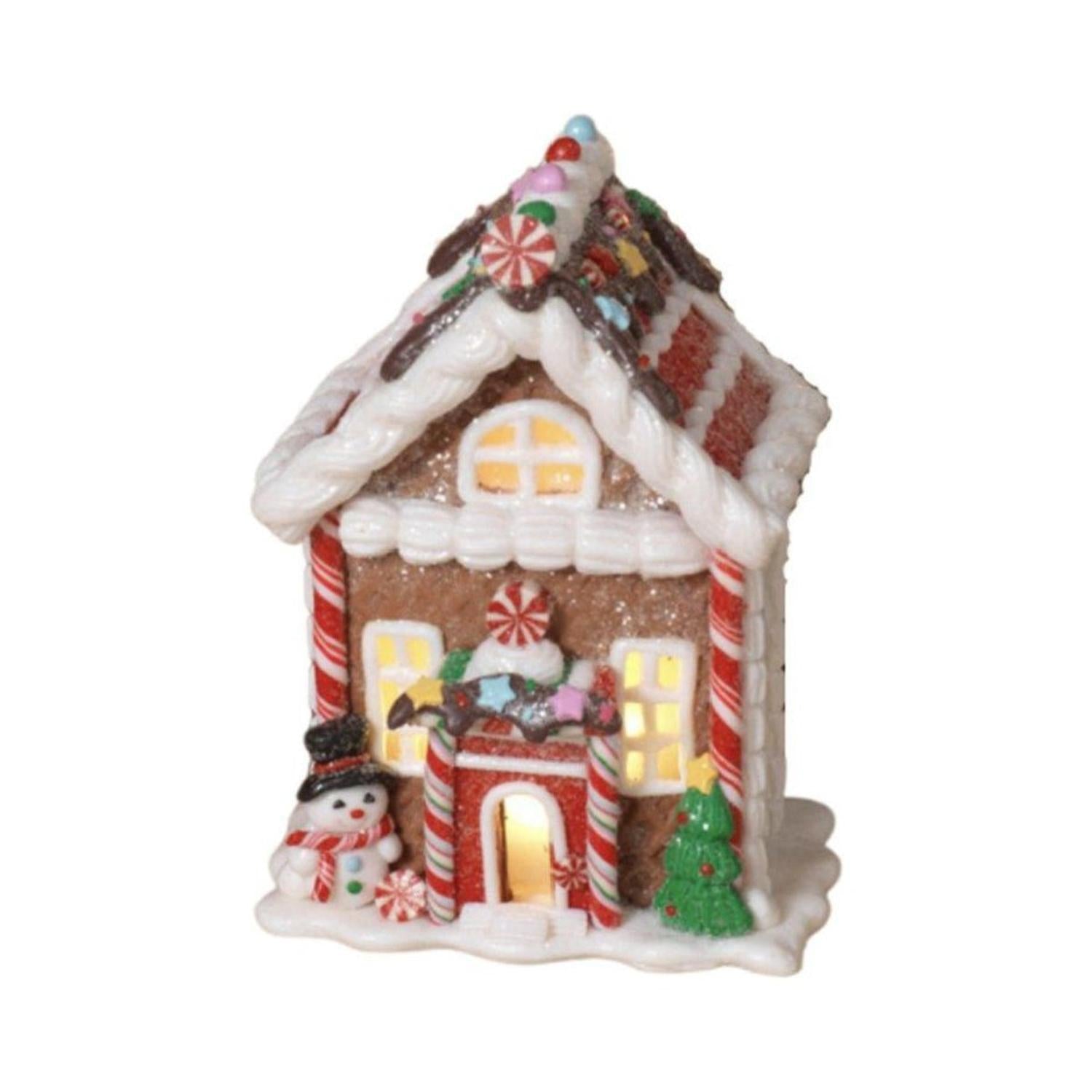 5.5" Battery Operated Claydough Gingerbread House