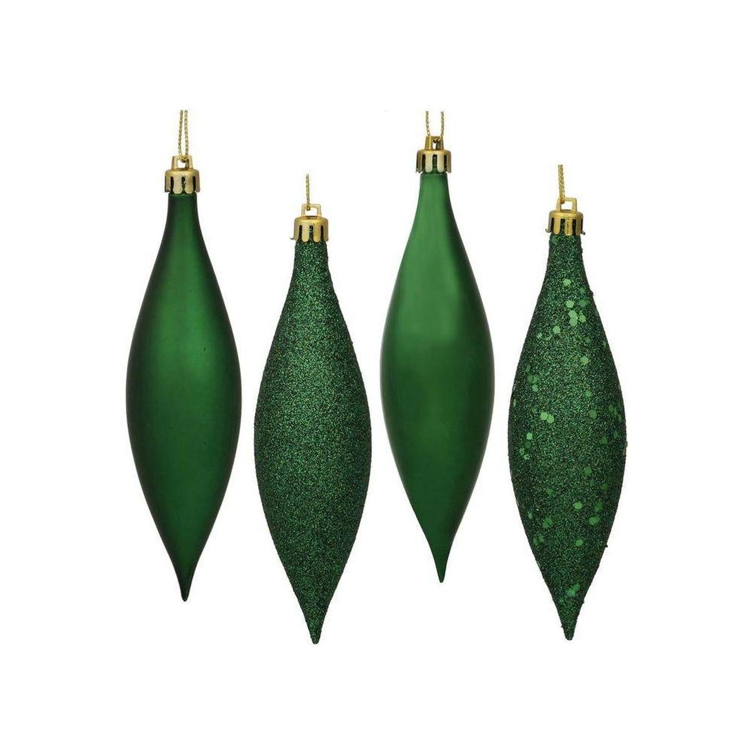 5.5" Emerald Drop Ornaments (Asst 4)