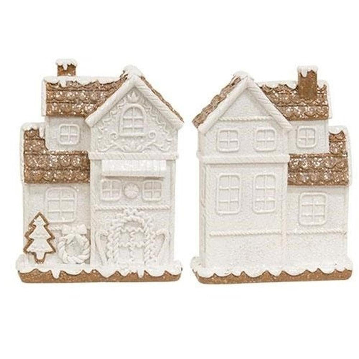 5.5" Glitter Gingerbread Holiday Townhouse
