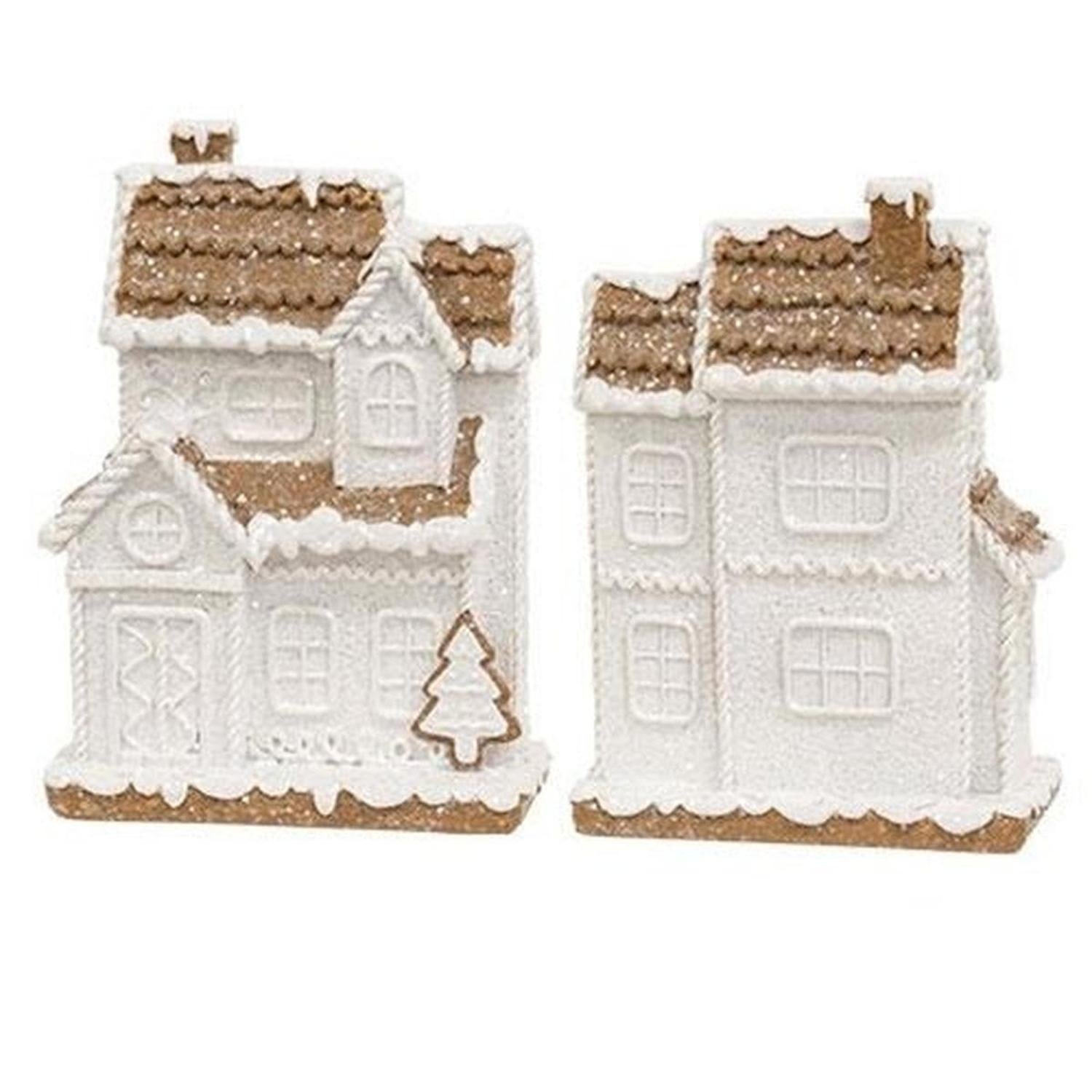 5.5" Glitter Gingerbread Holiday Townhouse