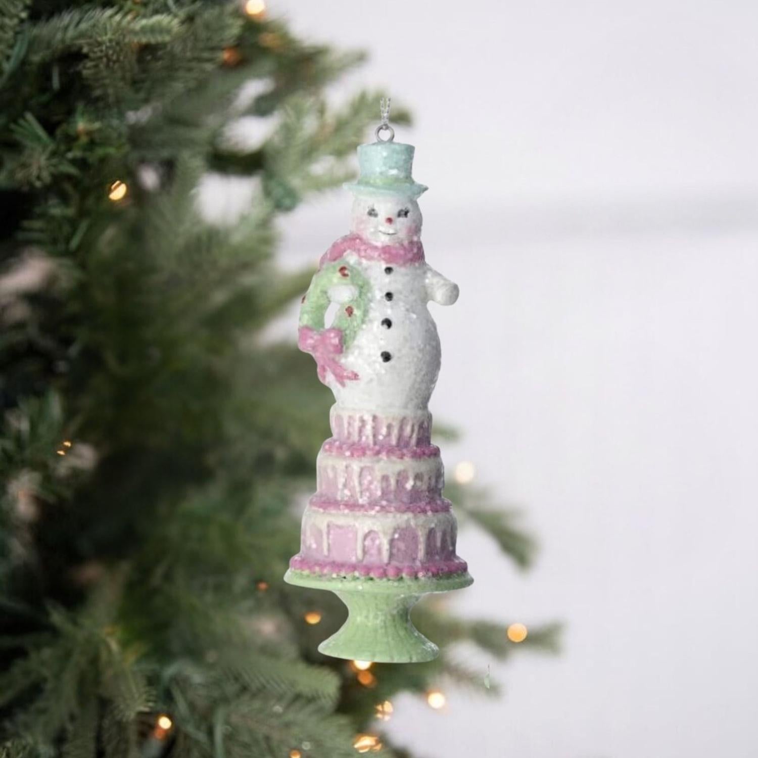 5.5" Resin Santa/Snowman Ornament