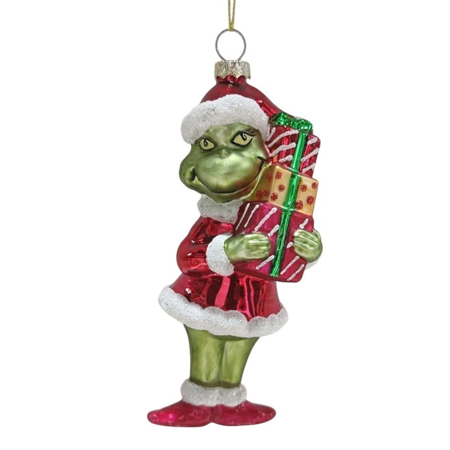 5.75" Glass Green Elf Ornament