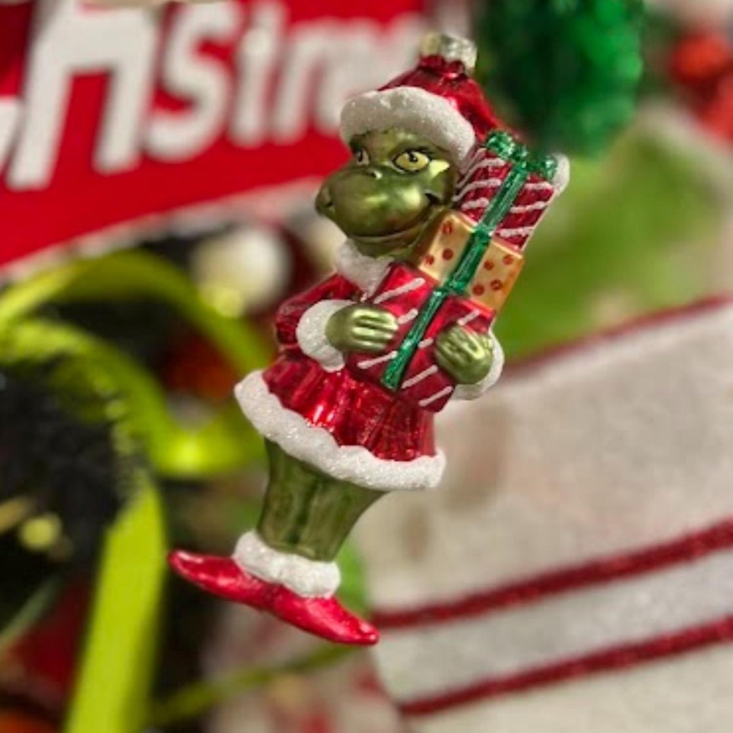 5.75" Glass Green Elf Ornament