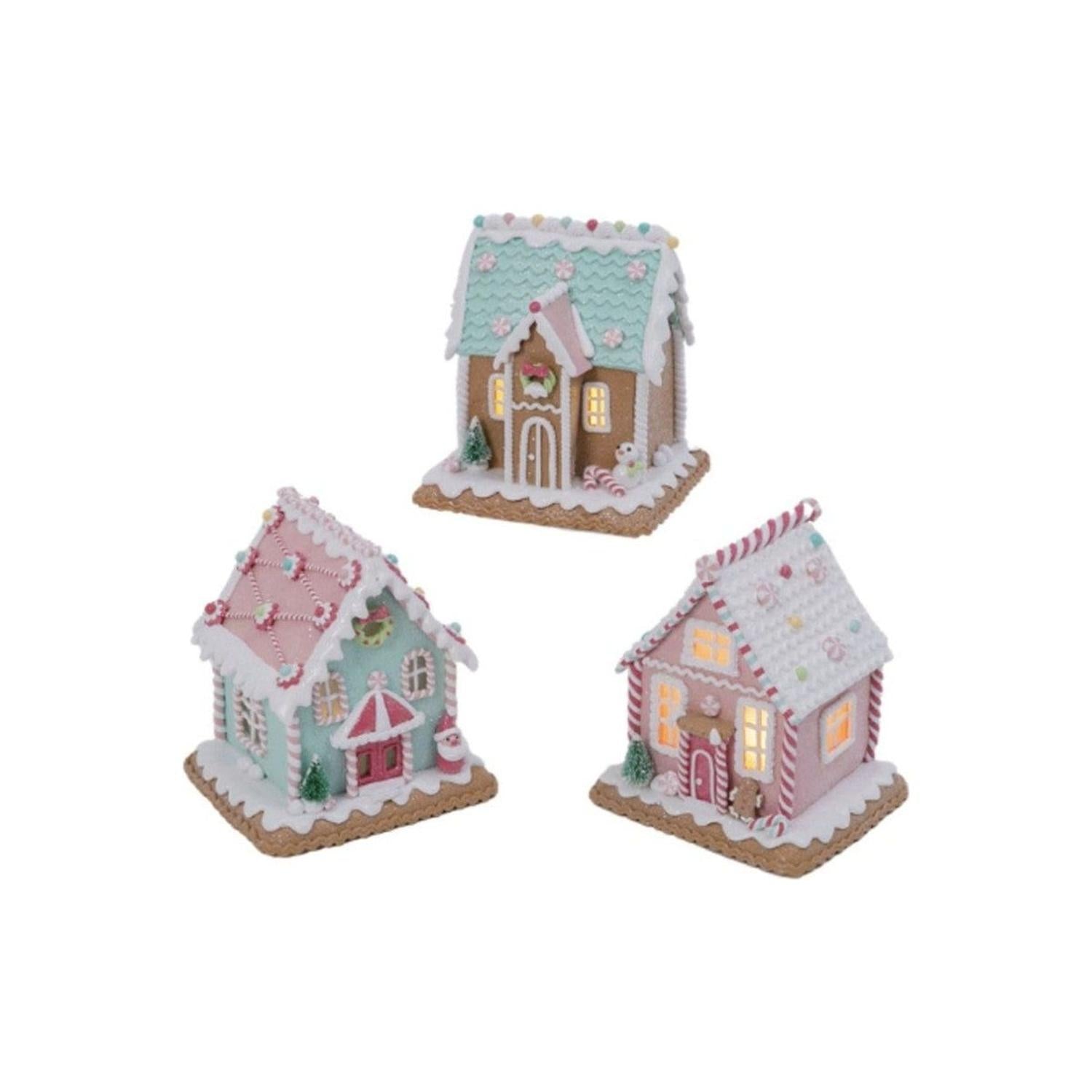 Shop For 5.8" Lighted Pastel Holiday Gingerbread House