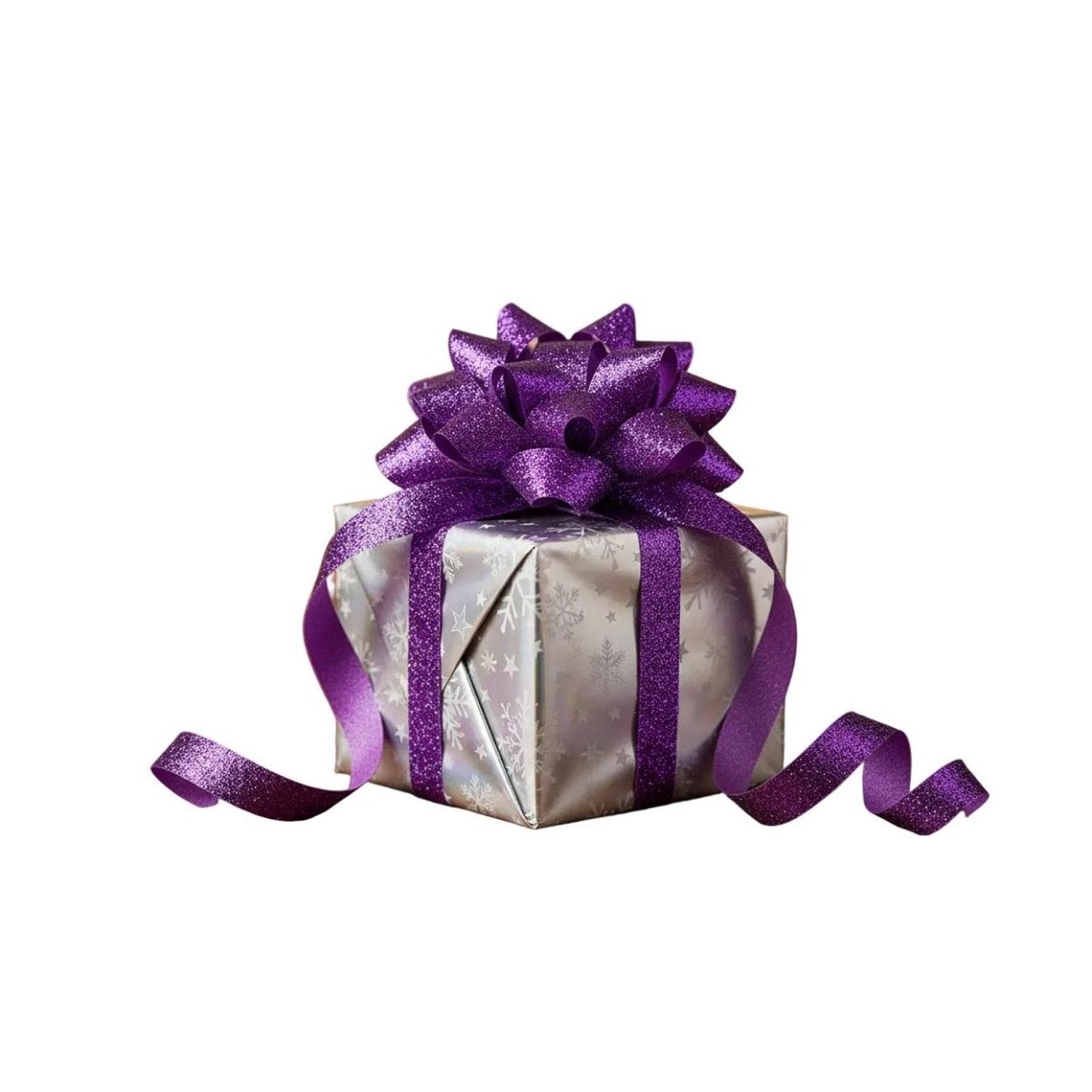 Shop For 5/8in Glitter on Fabric Ribbon: Purple (25 Yards)