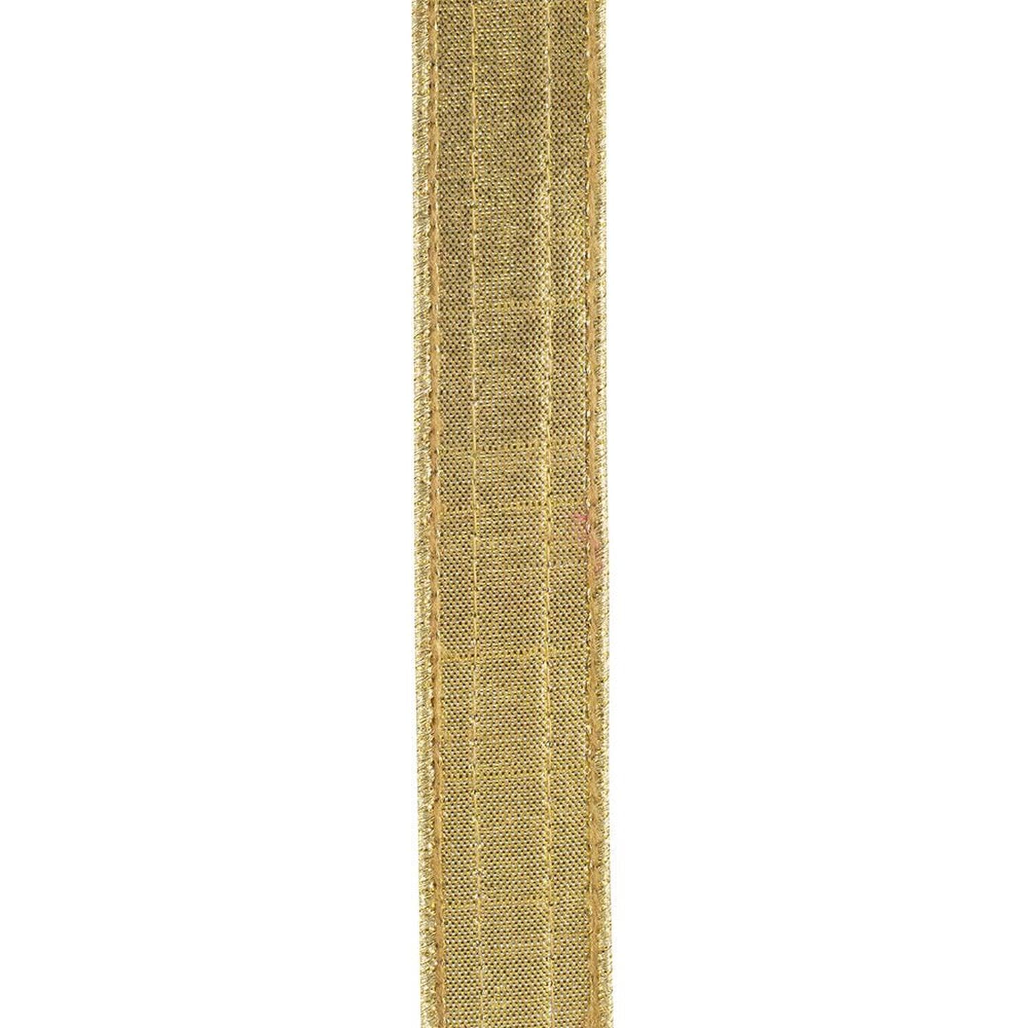 Shop For 5/8in Metallic Dupioni Jewel Ribbon: Gold (5 Yards)