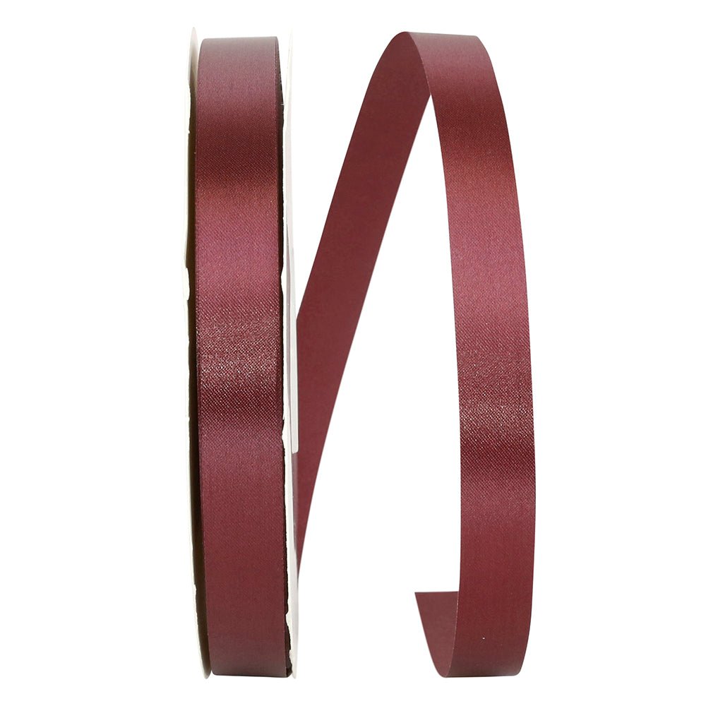 Shop For 5/8in Satin Allure Non - Wired Ribbon: Burgundy (100 Yards)