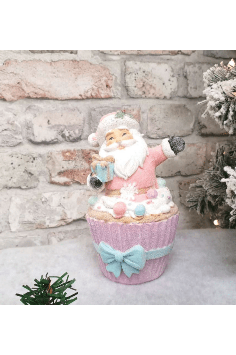 Shop For 5.9" LED Santa Cupcake Figurine