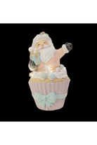 Shop For 5.9" LED Santa Cupcake Figurine