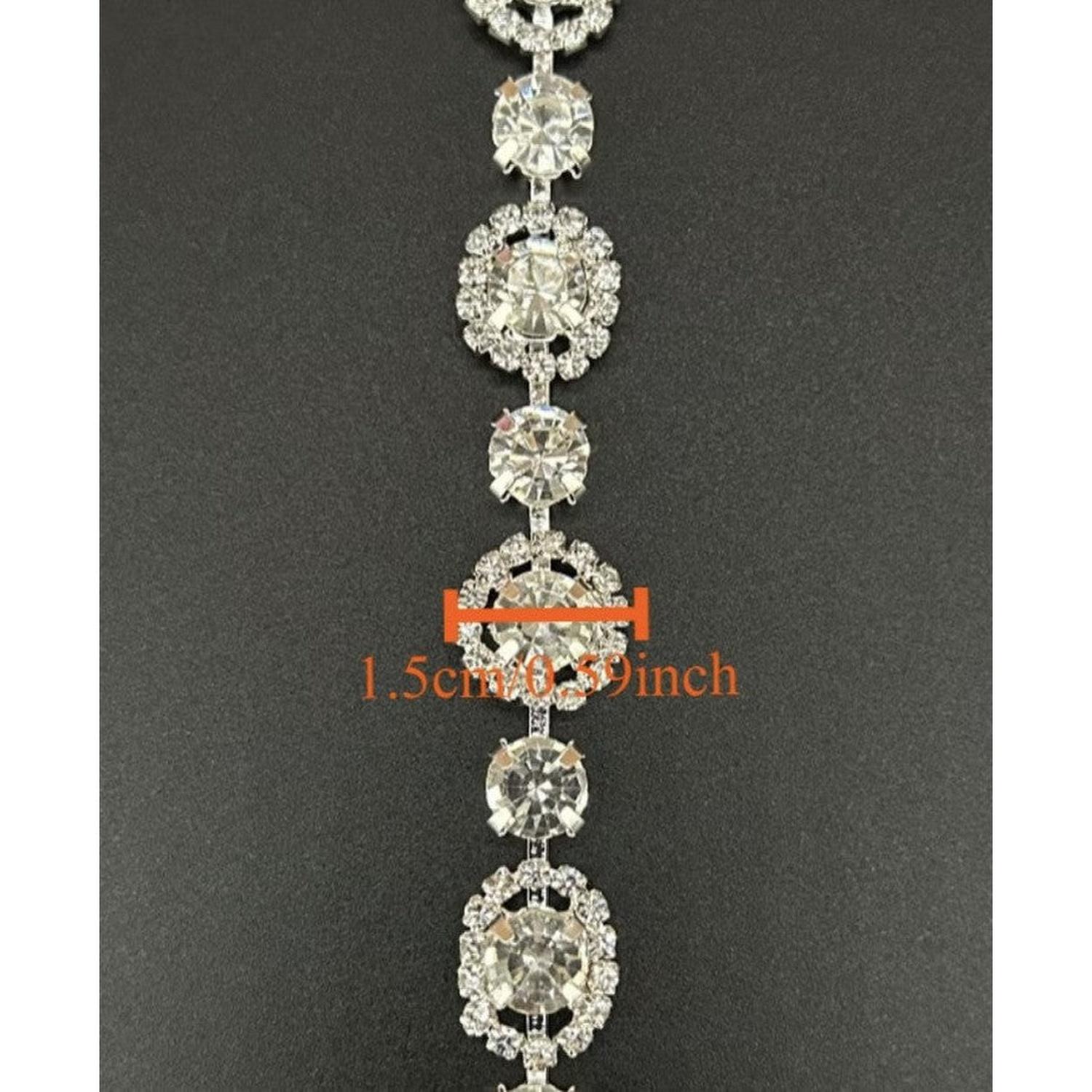 Shop For .59in Sparkling White Round Glass Rhinestone Chain (1 Yard)