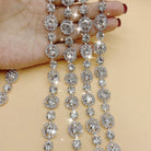 Shop For .59in Sparkling White Round Glass Rhinestone Chain (1 Yard)