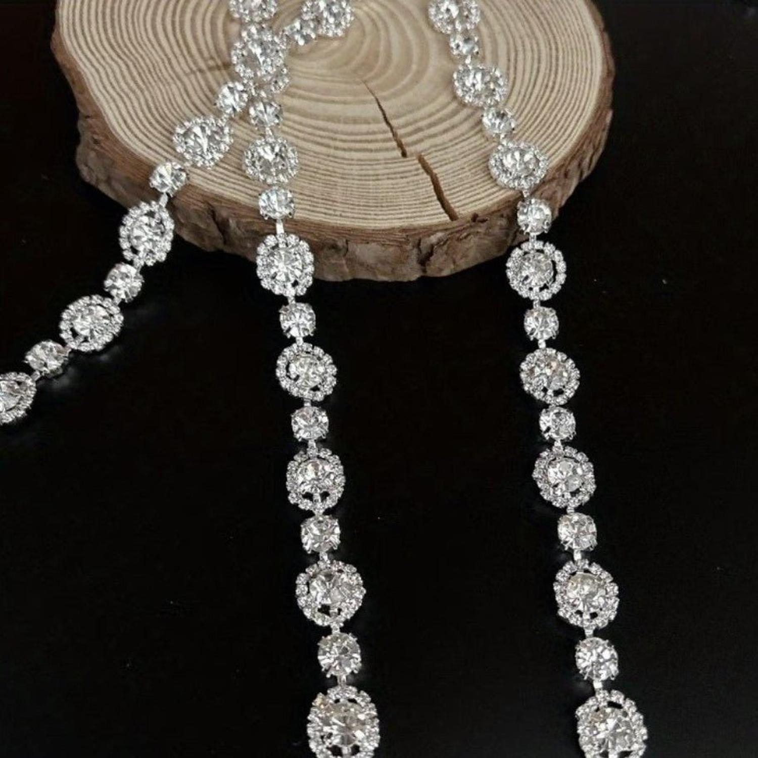 Shop For .59in Sparkling White Round Glass Rhinestone Chain (1 Yard)