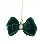 Shop For 5in Flocked Bowtie with Jewel: Green