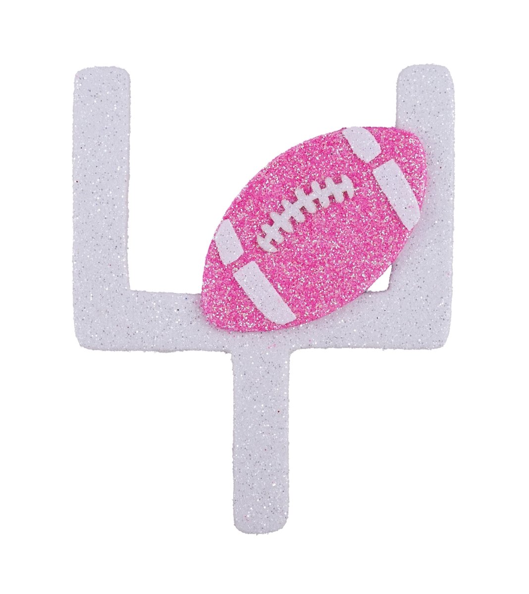Shop For 5in Glitter Goal Post with Football: Pink