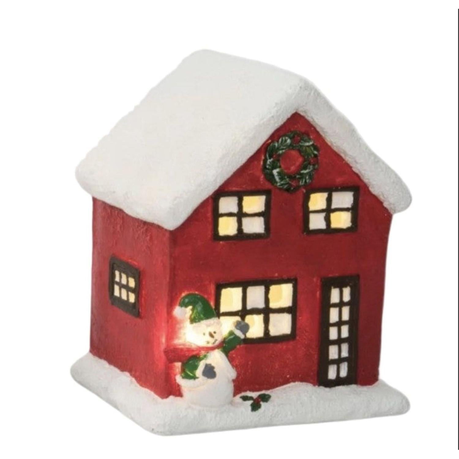 5in Light Up Holiday Barn Ornaments (Asst)