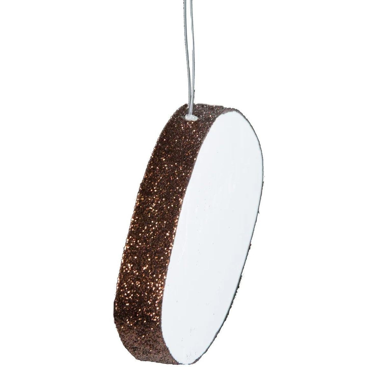 Shop For 5in Metallic Glitter Football Ornament: Brown & White