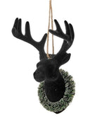 Shop For 5in Plastic Flocked Deer Bust Ornament