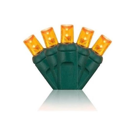 Shop For 5mm Orange Amber LED Christmas Lights, 100 Bulbs at Michelle's aDOORable Creations